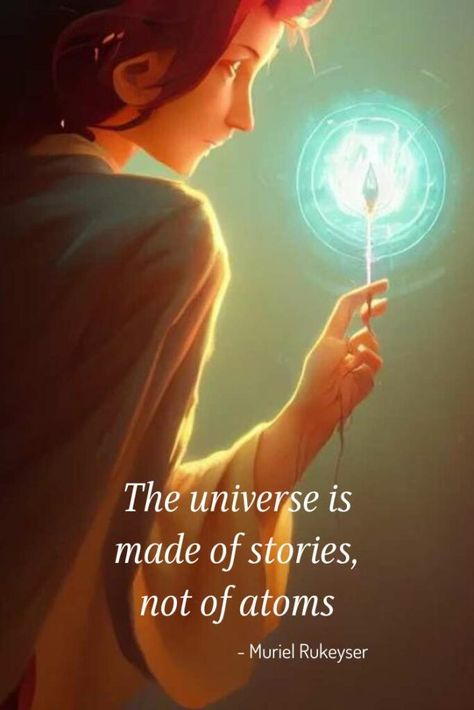 Stories have the power to shape our beliefs, values, and perceptions, and to connect us to a wider sense of meaning and purpose. The quote emphasizes the idea that stories and narratives are an integral part of how we make sense of the world around us. While science and facts may provide a framework for understanding the natural world, they do not capture the complexity and depth of human experience. Magical Inspiration, Witchy Quotes, Power Of The Universe, Wiccan Crafts, Witchy Style, Witch Quotes, Fantasy Quotes, Galaxy Universe, Universe Galaxy