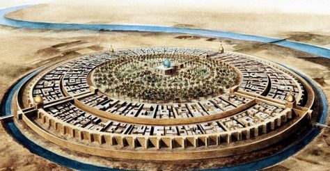 The Ancient 'Round City of Baghdad': Mesopotamia's 'Modern' Atlantis — Curiosmos Ancient Baghdad, House Of Wisdom, Abbasid Caliphate, Benin City, Science Photos, Great Wall Of China, Carthage, Ancient City, Islamic World