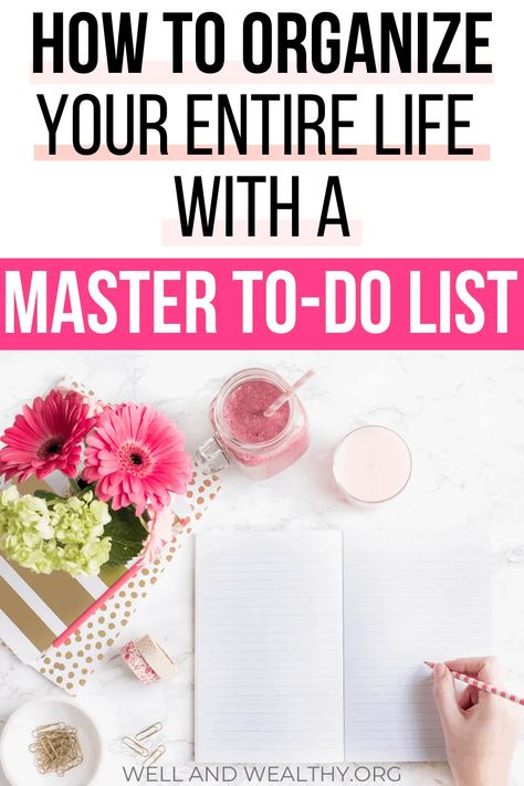 Want to learn my secret to getting everything done? All my to-do list organization ideas? How I get organized and how you can organize everything in your life? Then you need this post where I teach you how to organize your life with a master to do list! Plus grab your master to-do list FREE printable. No more confusion over organization, time management, gaining motivation, or anything else. A master to-do list handles everything and will become your secret productivity weapon! #todolist #... List Organization Ideas, Gaining Motivation, Master To Do List, List Organization, How To Be More Organized, Life Planner Organization, Organizing Time Management, Organization Lists, Mouse Crafts