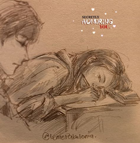 Teenage Love Drawing, Journal About Crush Aesthetic, How To Make Sketch From Photo, The Look Of Love Drawing, Look Of Love Drawing, Unrequited Love Sketching, Drawing Ideas Crush, Easy Love Drawings Simple, Crush Sketches Drawing