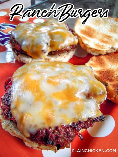 Ranch Burgers - Plain Chicken Best Burger Recipe Ever, Dales Seasoning, Ranch Burgers, Best Burger Recipe, The Best Burger, Burger Patties, Plain Chicken, Burger Recipe, Corn Dogs