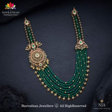 Indian Beads Jewellery, Pusalu Jewellery, Navrathan Jewellers, Festive Jewellery, Choker Necklace Designs, Diamond Pendants Designs, Antique Gold Jewelry Indian, Indian Bridal Jewelry Sets, Gold Jewelry Simple Necklace