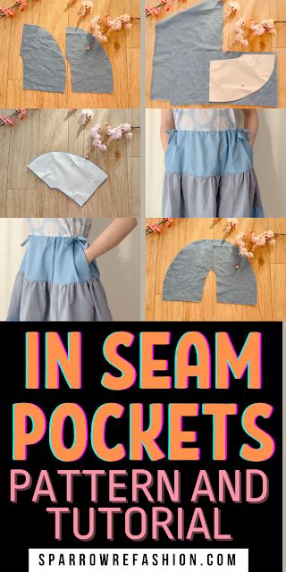 Pocket Sewing Pattern in Side Seam: to Dresses and Skirts + PDF - Sparrow Refashion: A Blog for Sewing Lovers and DIY Enthusiasts Pocket Skirt Pattern, Spinning Skirt, Free Fashion Patterns, Pocket Sewing Pattern, Free Skirt Pattern, Sparrow Refashion, Pocket Sewing, Baby Sewing Patterns Free, Bustier Pattern