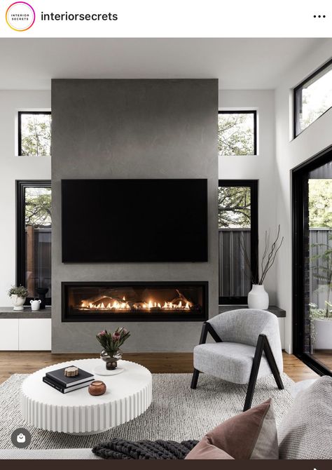 Electric Fireplace With Tv Above, Unique Fireplace Ideas, Electric Fireplace With Tv, Fireplace And Tv Wall, Fireplace With Tv Above, Fireplace With Tv, Unique Fireplace, Minimalist Fireplace, Modern Electric Fireplace