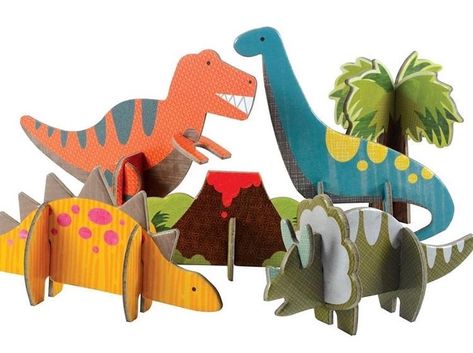 Diy With Kids, Dinosaur Play, Cardboard Toys, Holiday Boutique, Folding Origami, Dinosaur Crafts, Eco Friendly Toys, Cardboard Art, Dino Party