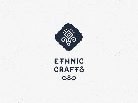 Ethnic Crafts by Artem Bulbfish Craft Branding, Craft Logo Design, Handmade Logo Design, Crafts Logo, Fancy Logo, Handmade Logo, Craft Logo, Food Logo Design, Logo Luxury