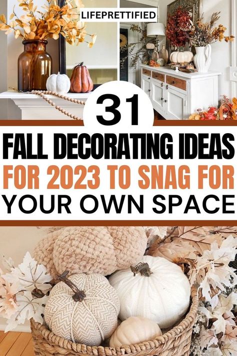 fall decorating ideas for the home House Decor Fall, Fall Decorations Indoor, Fall Fireplace Decor Mantles, Fall Mantel Decorating Ideas, Diy Fall Decorations, Fall Fireplace Decor, Fall Fireplace, Fall Decorating Ideas, Fall Living Room Decor