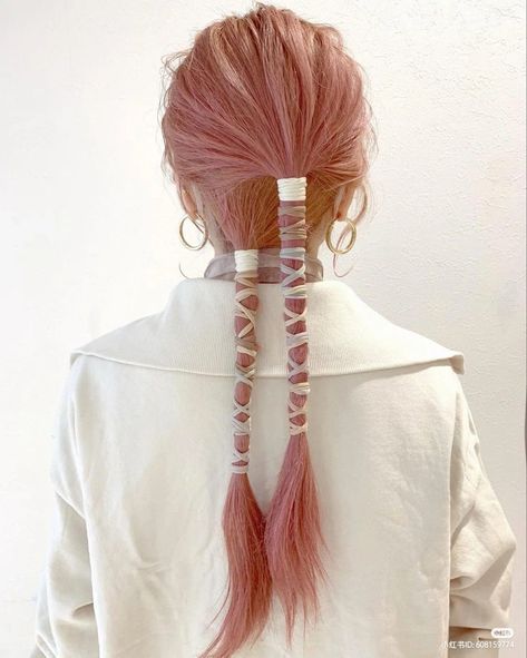 Editorial Hair, Hair Arrange, Hair Reference, Long Braids, Hair Art, Aesthetic Hair, Hair Designs, Pretty Hairstyles, Pink Hair