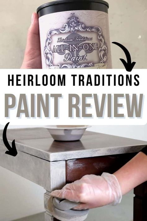 Heirloom Traditions All In One Paint Review Heirloom Traditions Paint Furniture, Heirloom Traditions Chalk Paint, Heirloom Paints, All In One Paint, Painting Counters, Painted Kitchen Tables, Painting Laminate Furniture, Black Painted Furniture, Chalk Paint Furniture Diy