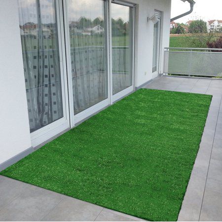 Ottomanson Evergreen Indoor/Outdoor Artificial Grass Turf Area Rug, Green Artificial Grass Backyard, Artificial Grass Rug, Best Artificial Grass, Pet Turf, Artificial Grass Carpet, Lawn Turf, Synthetic Lawn, Grass Rug, Grass Carpet