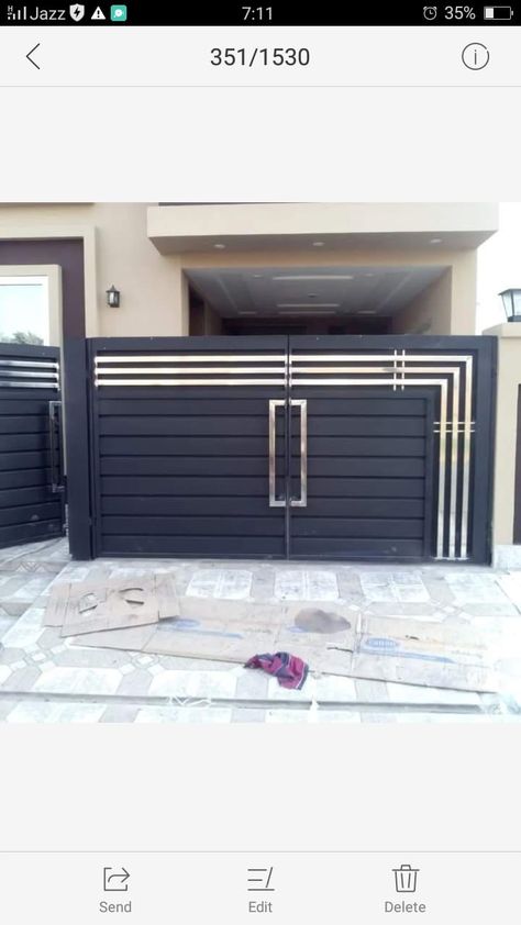 Main Gate Grill Design Modern, Home Main Gate Design Modern, Home Gate Design Indian, Sliding Main Gate Design, Boundary Gate Design, Pipe Gate Design, Compound Gate Design, Modern Front Gate Design, Main Gate Ideas