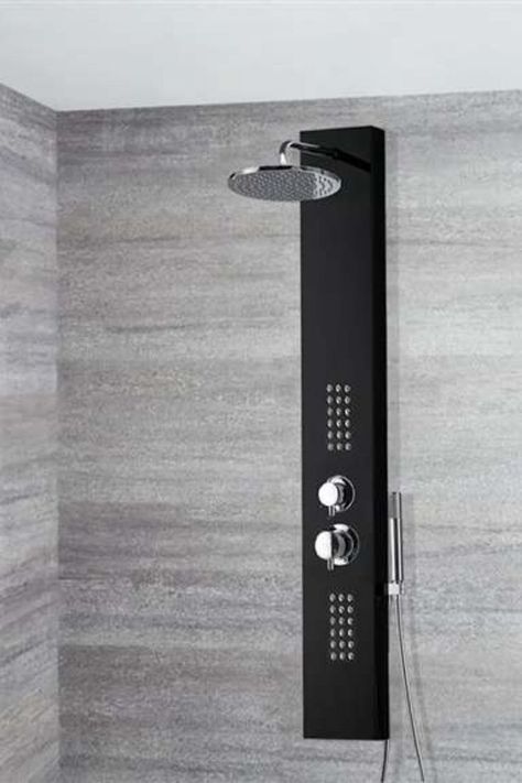 A shower panel allows you to change your existing shower enclosure into a heavenly shower, with features that you would never imagine. A standard shower panel contains a fixed shower head, a handheld shower, and massaging body jets. Bathroom Into A Spa, Shower Panel, Fixed Shower Head, A Massage, Panel Systems, Hand Held Shower, Shower Enclosure, Shower Panels, Shower Head