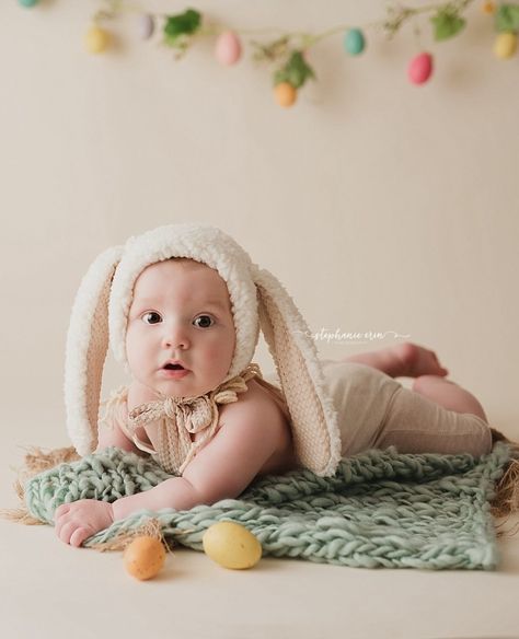 Easter Boy Photoshoot, Baby Bunny Photoshoot, Easter Infant Photoshoot, Easter Kids Photoshoot, Simple Easter Photoshoot, Easter Newborn Photoshoot, Infant Easter Pictures, Easter Session Photography, Easter Photoshoot Ideas Kids