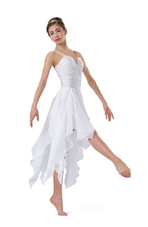 [Promotion] 89 Hot Dance Outfits Tricks You'll Be Impressed By This Spring #danceoutfits White Dance Skirt, White Lyrical Dance Costumes, White Dance Outfit, White Dance Costumes, Contemporary Dance Dress, Contemporary Dance Outfits, Lyrical Dance Dress, Lyrical Dress, Cute Dance Costumes