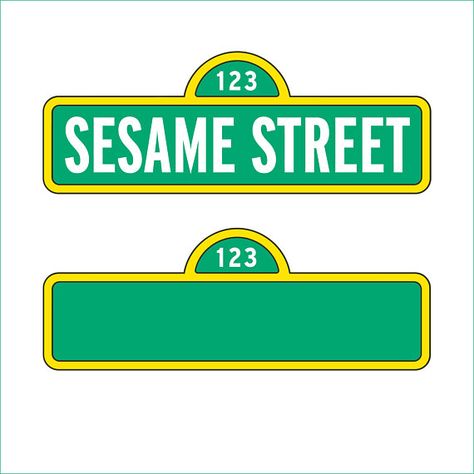 Sesame Street Signs Diy, Elmo Street Sign, Sesame Street Cake Toppers Printable, Elmo Cake Topper Printable, Sesame Street Sign Template, Sesame Street Sign Printable Free, Sesame Street Svg Free, Sign Svg Free, Sesame Street Svg