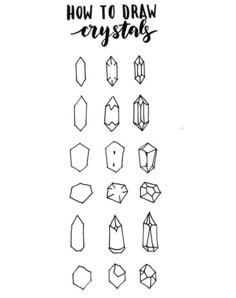 Learn How to Draw Crystals for Your Bullet Journal | OhLaDe Draw Crystals, Bujo Doodles, Crystal Drawing, Doodle Inspiration, Bullet Journal Art, Bujo Inspiration, Bullet Journal Inspo, Bullet Journal Doodles, Journal Doodles