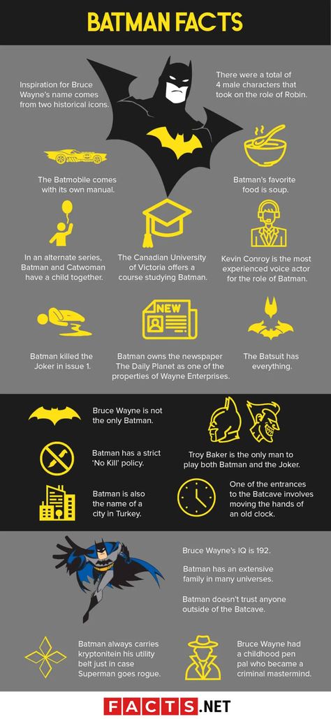 50 Facts About Batman That Only Comic Book Fans Know About - Facts.net Batman Villains Wallpaper, How To Become Like Batman, Batman Personality, Batman Skills, Superman Facts, Batman Facts, Batman Oc, Batman Workout, Dc Facts