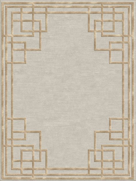 Our stunning ‘Rockefeller’ rug takes inspiration from the lavish opulence of the Art Deco movement. It’s strong geometric shapes are reminiscent of the period, styled in an elegant gold border design. Shop modern & contemporary rug styles at Bazaar Velvet today! Art Deco Flooring, Gold Border Design, Art Deco Floor, Art Deco Carpet, Art Deco Living, Art Deco Living Room, Silver Grey Rug, Contemporary Art Deco, Motif Art Deco