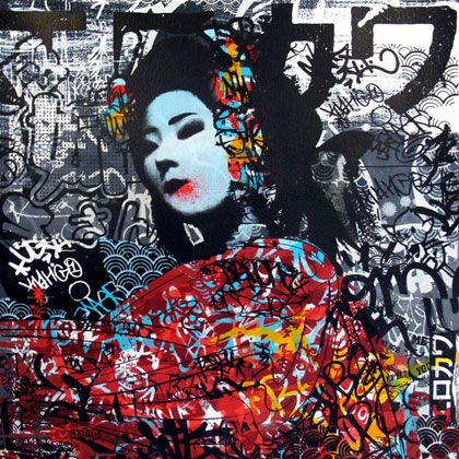 Hush Art Geisha, Stencil Graffiti, Street Art Artists, Street Art Photography, Geisha Art, Best Street Art, Urban Street Art, Street Graffiti, Art Practice