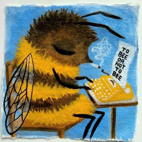 Hui Skipp Honey Bee Drawing, Honey Bee Tattoo, Bee Drawing, Bee Illustration, Bee Tattoo, Bee Art, Bees Knees, Bee Happy, Egg Decorating