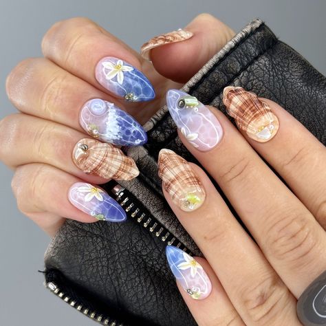 Beginners Tips for Free Summer Nail Designs Gel Nails Beach, Island Nails, Adorable Nails, Ocean Nails, Nails Beach, Latest Nail Designs, Summer Nails Beach, May Nails, Summer Nail Art