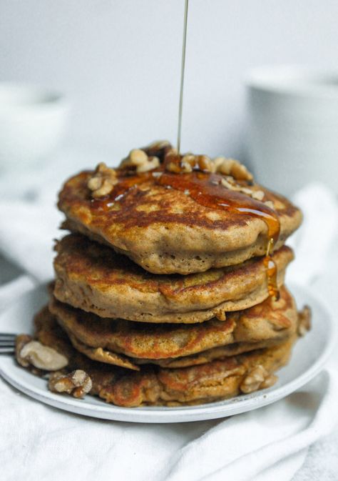 Vegan Pumpkin Protein Pancakes — lots of yums Rainy Sunday Morning, Pumpkin Protein Pancakes, Pumpkin Protein, Rainy Sunday, Pumpkin Flavor, Vegan Pumpkin, Protein Pancakes, Vanilla Protein Powder, Fall Day