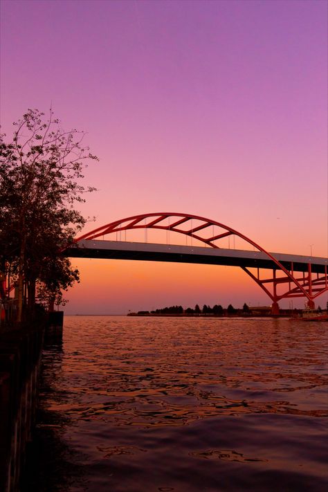 Milwaukee Hoan Bridge Wall Art Photography Wisconsin Aesthetic, Sunset Bridge, Milwaukee Skyline, Commercial Modeling, Apostle Islands, Wall Art Photography, Wisconsin Travel, Wisconsin Dells, Milwaukee Wisconsin