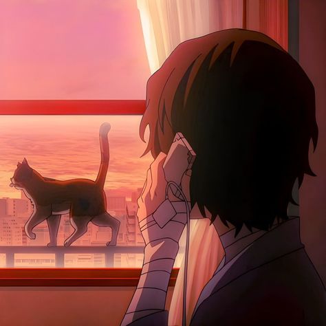 Osamu Dazai, Dog Icon, Dazai Bungou Stray Dogs, Ghibli Movies, Dazai Osamu, Stray Cat, Anime Screenshots, Bongou Stray Dogs, Stray Dogs Anime