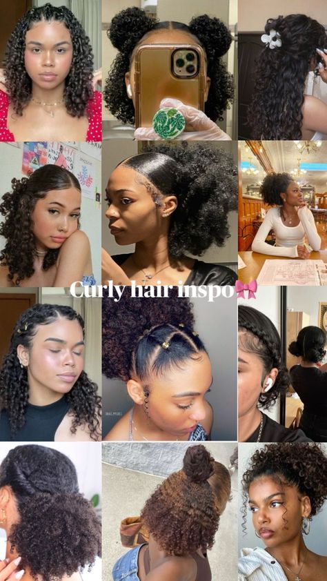 #curlyhairinspo #part20 Quick Curly Hairstyles, Curly Hair Beauty, Mixed Curly Hair, Kids Curly Hairstyles, Easy Hairstyles For Thick Hair, Curly Hair Tutorial, Quick Natural Hair Styles, Cute Curly Hairstyles, Pelo Afro