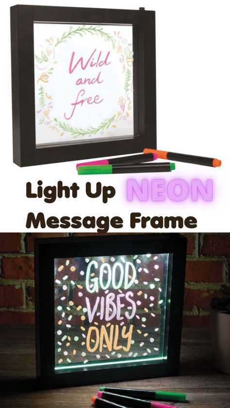 light up neon message frame for kids and teens Neon Message, Light Up Message Board, Neon Effect, Great Jokes, Sensory Lights, Take A Selfie, Presents For Girls, Christmas Gifts For Boys, Frame Light