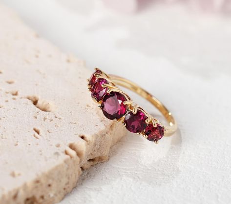 Rhodolite Garnet Engagement Ring #jmjewelryca #moissanitering #weddingrings #wedding #rings #engagemnt #engagementring #anniversarygift M Jewelry, Garnet Engagement Ring, Rhodolite Garnet, Moissanite Rings, Couple Goals, Garnet, Anniversary Gifts, Engagement Ring, Jewelry Accessories