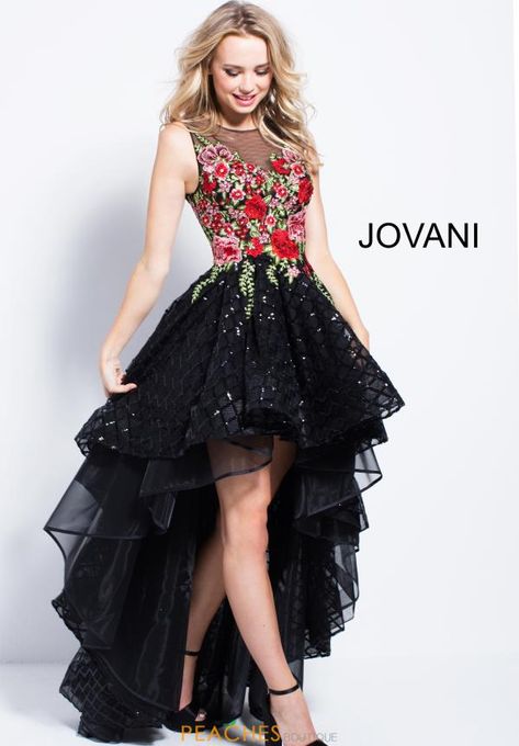 Jovani Dress 55727 | PeachesBoutique.com Jovani Prom Dresses, Sleeveless Prom Dress, High Low Prom Dress, Jovani Prom, High Low Prom Dresses, Prom Dresses Jovani, Prom Dresses Sleeveless, Jovani Dresses, Black Prom