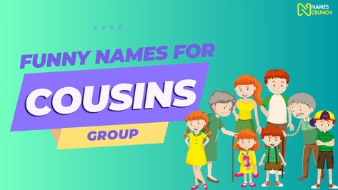 Pinterest board titled "Cousin Crew Comedy: Funny Names for Cousins Group." Discover a collection of humorous and creative group names for cousins, perfect for adding humor to your family gatherings and bonding moments. Laugh together with your cousin squad! 👨‍👩‍👦‍👦🤣 #FunnyCousinsGroupNames #FamilyHumor Names For Cousins, Funny Group Chat Names, Cousins Funny, Cousins Trip, Group Chat Names, Group Names Ideas, Jordan Room Ideas, Kith And Kin, Add Humor