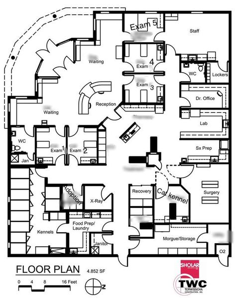 Pet Hotel Design, Hospital Floor Plan, Veterinarian Office, Hospital Plans, Studio Medico, Medical Brochure, Dog House Plans, Medical Office Design, Shelter Design