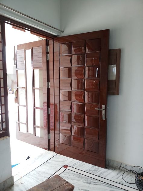 manider kalsi Teakwood Door Design Entrance, Flash Door, Bedroom Colour Design, Door Design Entrance, Jali Door, Room Tiles Design, Colorful Bedroom Design, Net Door, Door Colour