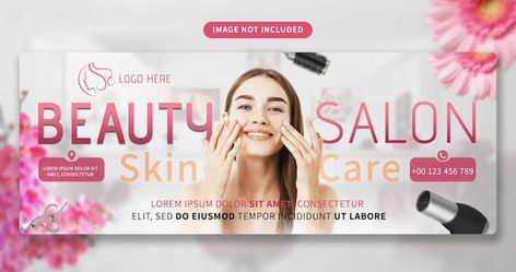 PSD beauty salon banner design | Premium Psd #Freepik #psd Beauty Salon Banner Design, Salon Banner Design, Beauty Salon Banner, Makeup And Skincare, Technology Icon, Certificate Design, Web Banner Design, Card Banner, Poster Invitation