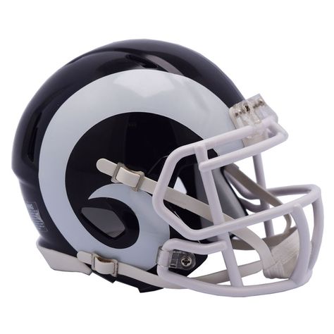 Nfl Football Helmets, Pro Football Teams, Mini Football Helmet, Baseball Helmet, New Helmet, Mini Footballs, La Rams, Nfl Football Teams, Football Helmet