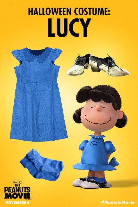 Here’s some advice: dress like Lucy this Halloween. #PeanutsHalloween Lucy Charlie Brown Costume, Lucy Van Pelt Costume, Peanuts Gang Costumes, Peanuts Costume, Charlie Brown Halloween Costumes, Peanuts Halloween Costume, Snoopy Costume, Gang Costumes, Peanut Costume