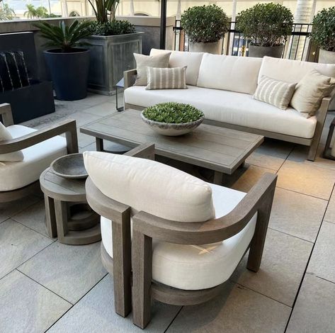 Outdoor Furniture Sectional, Outdoor Sectional Furniture, Fabric Couch, Sofa Outdoor, Teak Wood Furniture, Teak Outdoor Furniture, Teak Sofa, Patio Sofa Set, Porch Furniture