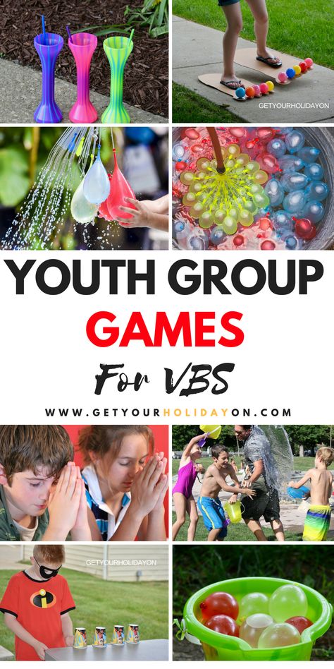 You will find games that you can use for Vacation Bible School indoor or outdoor games, Sunday School, Youth group, Camp, and activities that will help teach kids more about God. #diycrafts #youthgroup #VBS #church Indoor Games For Youth, Vacation Bible School Games, Bible School Games, Relay Games For Kids, Camping Ideas For Couples, Cool Games, Sunday School Games, Group Games For Kids, Church Games