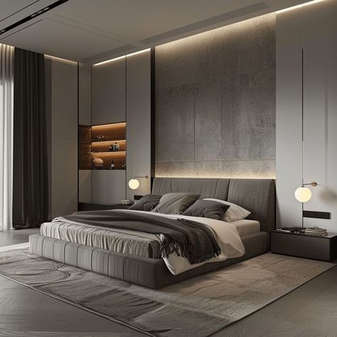 Master Bedrrom, Beautiful Bed Designs, Unique Bedroom Design, Classy Bedroom, Luxury Bedroom Master, Modern Bedroom Design, Decoration Inspiration, Small Room Bedroom, Aesthetic Bedroom