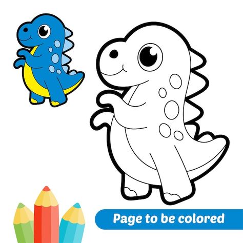 Coloring book for kids dinosaur vector | Premium Vector #Freepik #vector #activity-book #worksheet #color-book #kids-puzzle Coloring Activities For Kids Worksheets, Parrot Vector, Sonic Coloring Pages, Turtle Vector, Book Worksheet, Sonic Coloring, Dinosaur Coloring Sheets, Dinosaur Vector, Rooster Vector