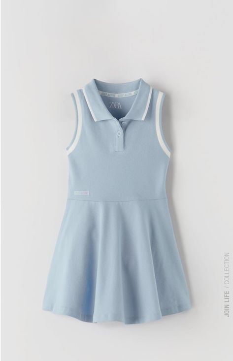 Money Dress, Minimal Dress, Kids Clothing Brands, Dress Zara, Dresses For Girls, Textured Dress, Poplin Dress, Dresses Kids Girl, Tennis Dress