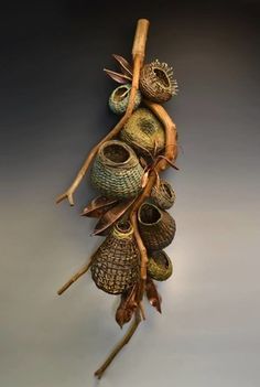 Picture Kudzu Weaving, Matt Tommey, Basket Sculpture, Fireplace Mantels Decor, Contemporary Rustic Decor, Contemporary Baskets, Art Muse, Sculptural Wall, Fireplace Mantel Decor