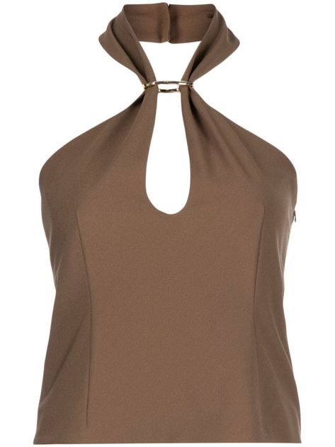 Shop Rejina Pyo Tilda halterneck top Chic Tops Classy, Fancy Fits, Zoom Meeting, Rejina Pyo, Halterneck Top, Keyhole Top, Keyhole Neck, Chic Top, Halter Neck Top