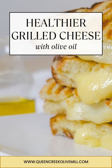 Healthier Grilled Cheese Healthier Grilled Cheese, Cottage Cheese Grilled Cheese, Healthy Grilled Cheese Recipes, Healthy Grilled Cheese, Baked Cauliflower Bites, Easy Grilled Cheese, Healthy Grilled, Olive Oil Recipes, Country Bread