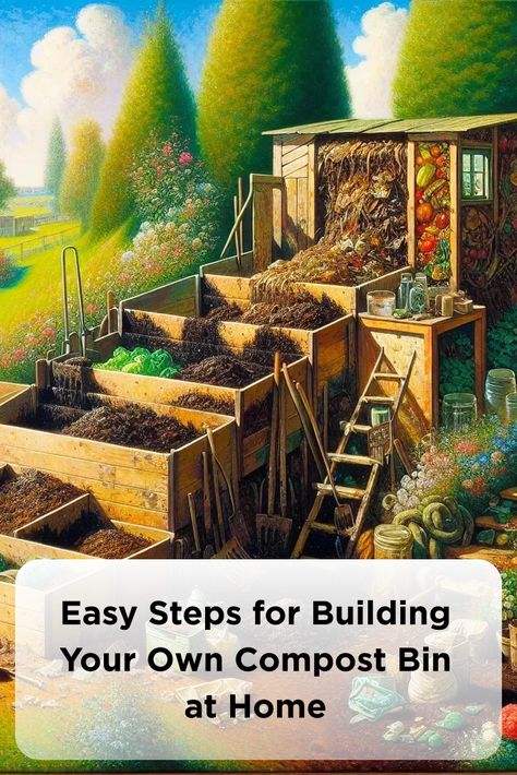 Easy Steps for Building Your Own Compost Bin at Home Compost Bin Layers, Homemade Compost Bin, How To Make A Compost Pile, How To Start A Worm Farm Composting Bins, Making A Compost Pile, Attractive Compost Bin, Compost Bin Diy, Biodiversity Conservation, Diy Compost