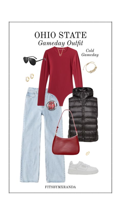 OHIO STATE GAMEDAY FIT | LTK IN BIO #outfitinspo #gameday #outfit #gamedayfit #gamedayoutfit Ohio State Outfit, Rush Outfits, Gameday Outfit, Ohio State, Ohio