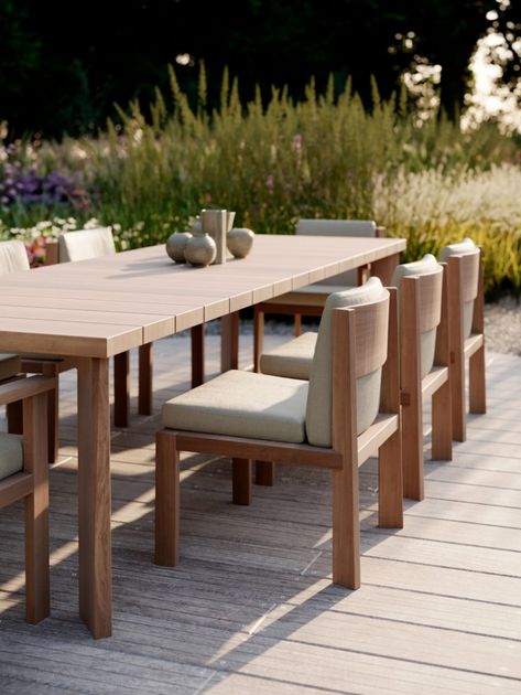 Van Project, Backyard Dinner, Modern Outdoor Dining, Alfresco Dining, Garden Table And Chairs, Mesa Exterior, Outdoor Table Settings, Patio Dining Table, Outdoor Dining Furniture