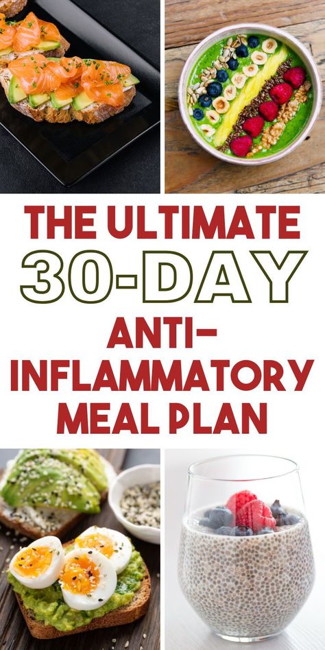 Not sure what foods to eat to reduce inflammation? This guide offers vegan anti-inflammatory meal plan ideas, vegetarian anti-inflammatory meal plan options, anti-inflammatory diet recipes, anti-inflammatory smoothie recipes, foods that reduce inflammation diet. 🥗 Pin this to have everything you need for a balanced, inflammation-fighting meal plan! Reduce Inflammation Diet, Recipes Mediterranean Diet, Easy Nutritious Meals, Inflammatory Meals, Salmon Stir Fry, Recipes Mediterranean, Meals Dinner, Inflammatory Recipes, Inflammation Diet